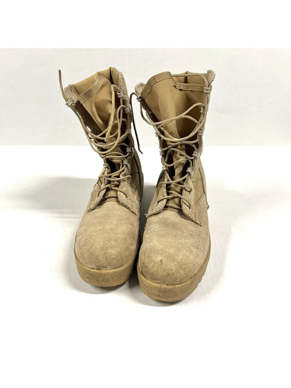 McRae Footwear Mens Tan Suede Vibram Military Combat Boots Size 7R